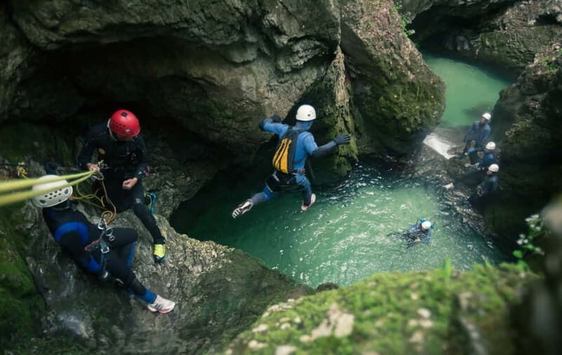 Bled: Triglav National Park Canyoning Adventure with Photos - Safety briefing in the real world (not a classroom)