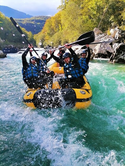 Bovec: Adventure Rafting on Emerald River Soča + FREE photos - Cold-water fun: swimming in the emerald Soča (around 10°C)