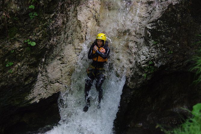 Canyoning in Susec Canyon - Sušec Waterfall and the 20-minute climb into the canyon