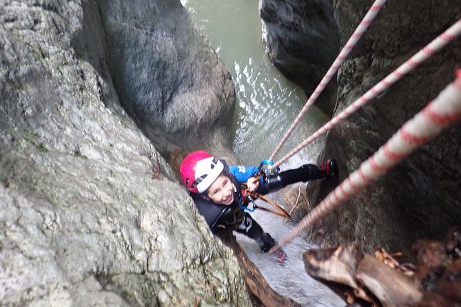 Family Canyoning near Lake Bled - Inside the canyon: jumps, slides, tunnels, abseils, and emerald water