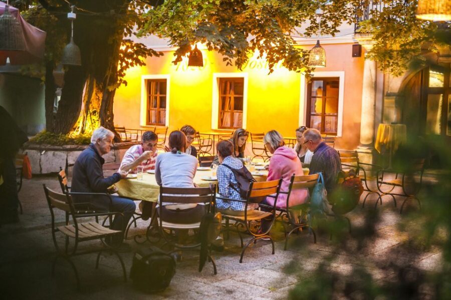 Ljubljana: Slovenian Cuisine Walking Tour with Tastings - The wine program: five glasses with purpose