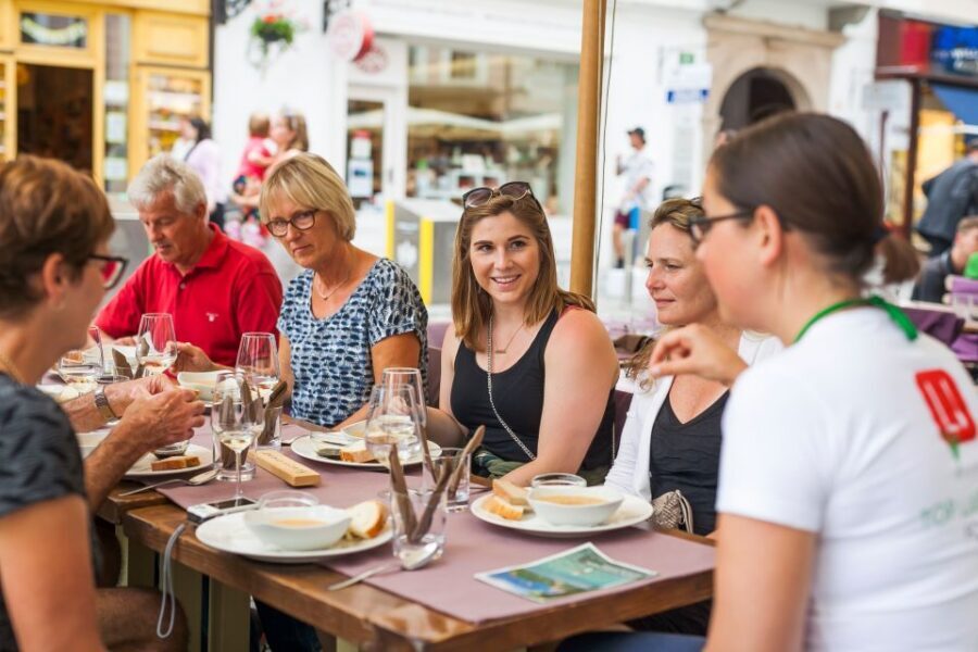 Ljubljana: Slovenian Cuisine Walking Tour with Tastings - Five tastings that land like lunch and dinner