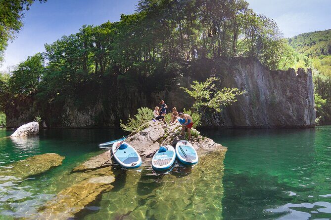 Private Half Day Stand-up Paddle Boarding on the Soča River - The on-water skills lesson: kneel, stand, and get control