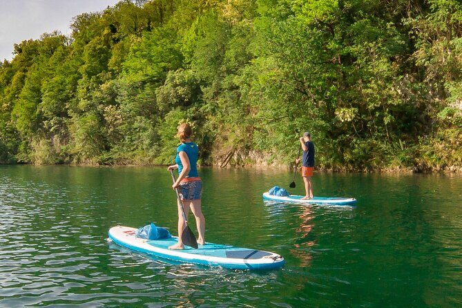 Private Half Day Stand-up Paddle Boarding on the Soča River - Lake Most na Soči paddling, canyon stretches, and the beach break