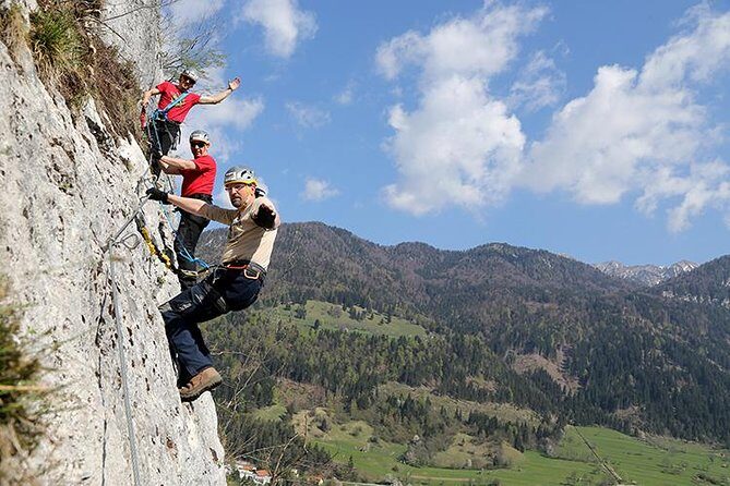 Quick Vertical Attraction - Via Ferrata Mojstrana - Gear that’s included: helmet, harness, and self-belay