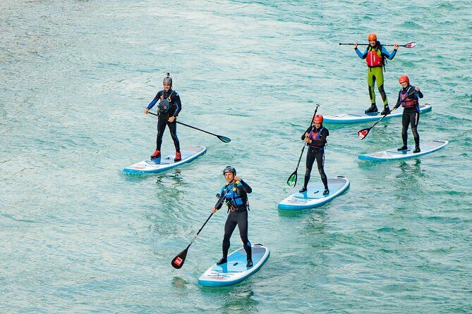 Soca Whitewater Stand-up Paddle Boarding Small Group Adventure - Halfway break at a beach: snacks, resets, and real breathing room